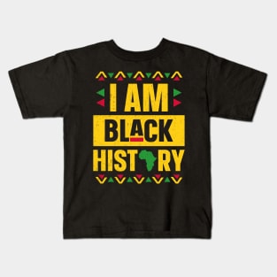 I Am Black History Month African American Black Pride Kids T-Shirt